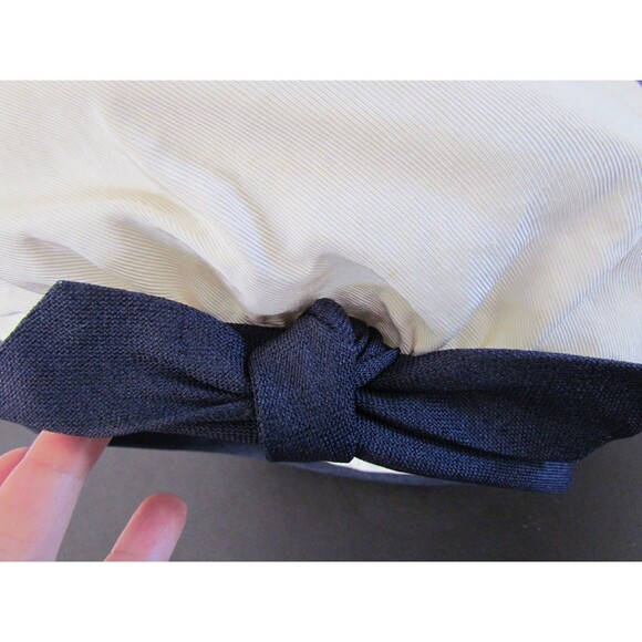 Vintage 1950s Sally Victor Boutique White Navy Sailor Tam Beret Hat main image 9